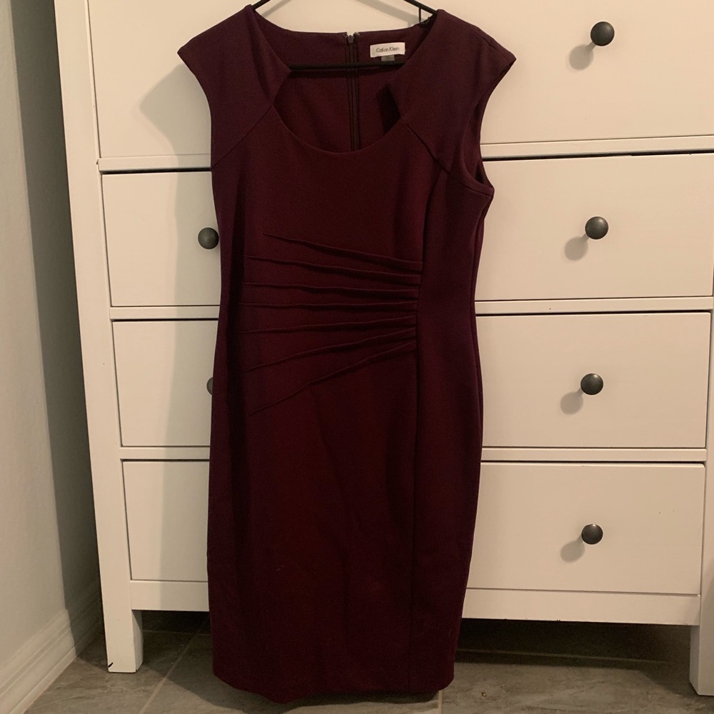 Burgundy dress